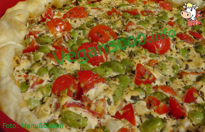 Foto numero 1 della ricetta Quiche with edamame and cherry tomatoes