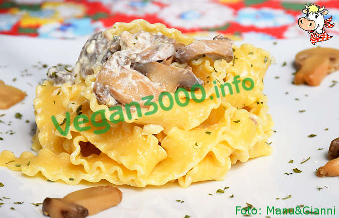 Foto numero 1 della ricetta Mafalde con funghi champignon alla panna