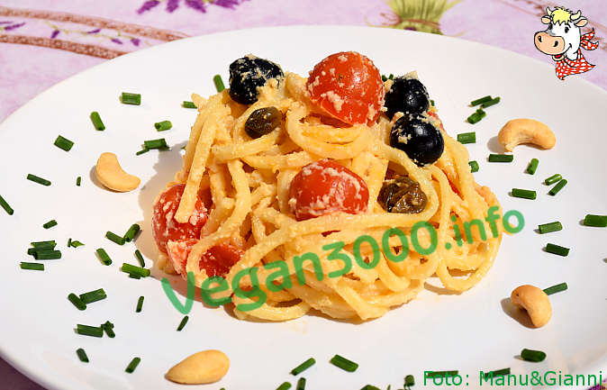 Foto numero 1 della ricetta Mediterranean pasta in cashew creamy cheese