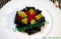 Black bean pasta with two colors