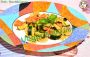 Farfalle tricolori con zucchine saltate in padella