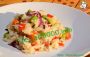 Colored rice salad